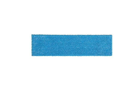 Rubbermaid Commercial Products 18 inch Adaptable Flat Mop Microfiber Pad, Blue, for Janitorial/Professional Cleaners and Light-Duty Cleaning/Mopping with Tab/Pocket Functions (Pack of 12)