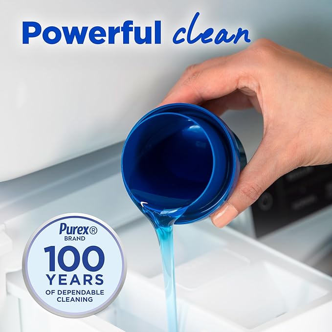 Purex Fresh Mountain Breeze Liquid Laundry Detergent, 150 fl oz, 115 loads.