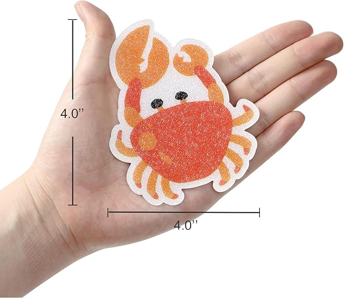 Secopad Non Slip Bathtub Stickers, 20pcs Submarine Sea Creature Adhesive Kids Anti Slip Decal Treads for Shower and Bath Tub with Premium Scraper