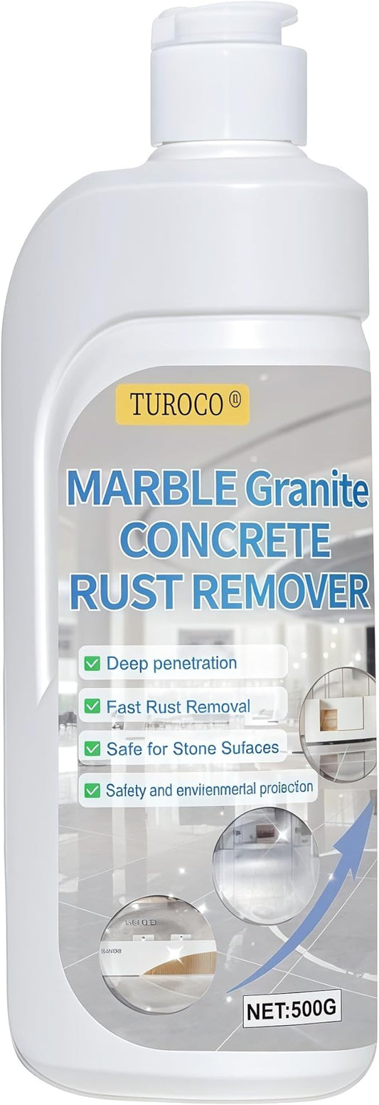 Professional Stone Rust Remover, Granite Marble Rust Stain Cleaner, Deep Penetrating Formula Removes Oxidation and Iron Stains, Stone Care Solution for Indoor Outdoor Residential Commercial Use