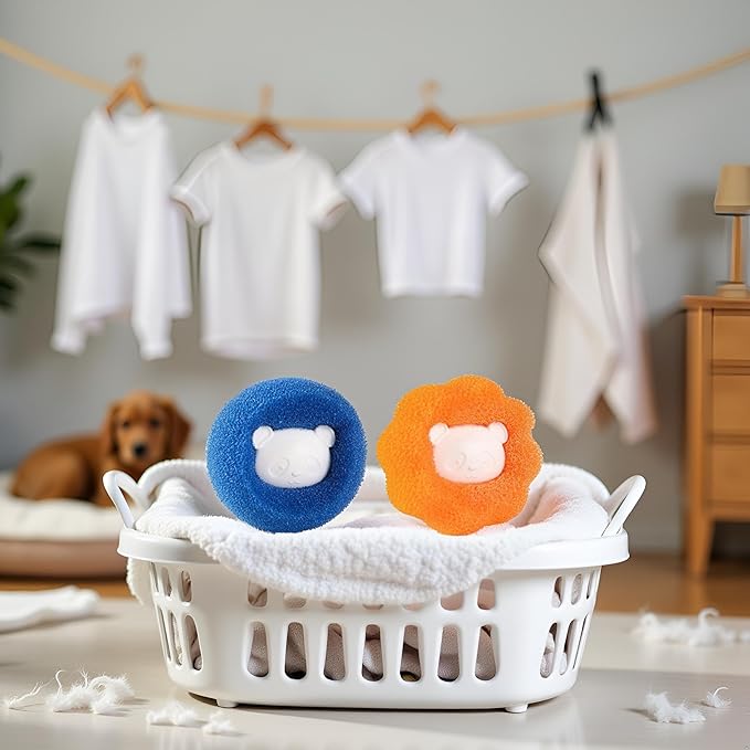Blue Reusable Hair Remover Washing Machine Hair Catcher Laundry Ball Dryer Ball for Clothing Dog Cat Pet Hair Remover