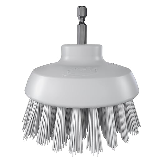 Vikan 8700 HyDrive Round Brush Ø90mm Very Hard Drill Cleaning Food Grade (White)