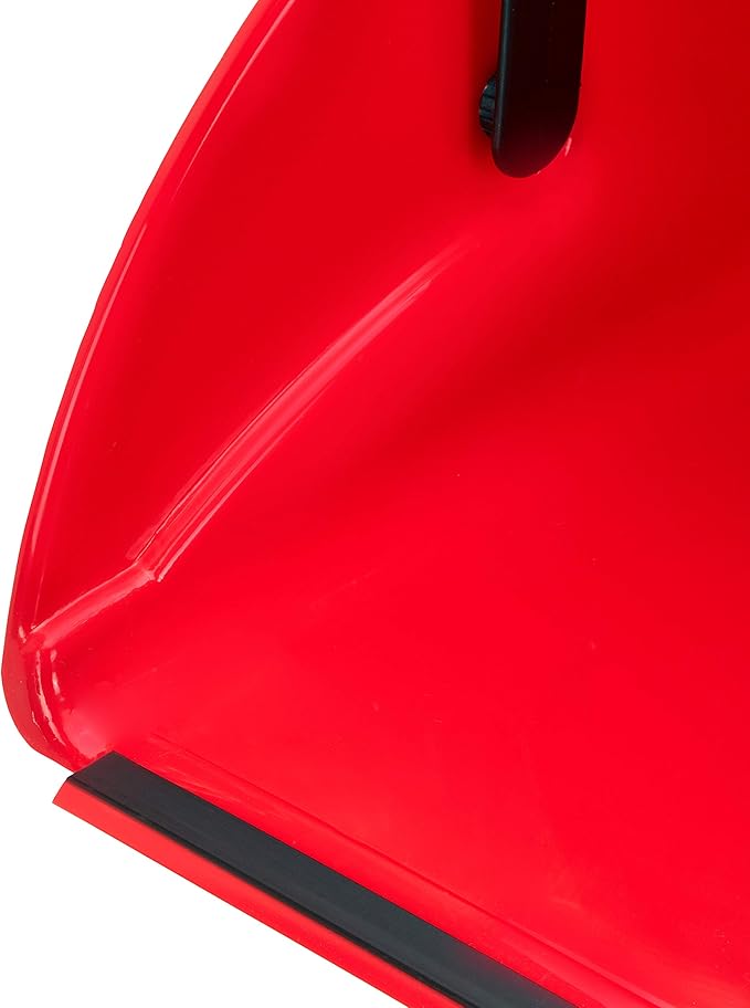 Amazon Basics Jumbo Lobby Dustpan, Indoor Outdoor Use, 6-Pack, Red