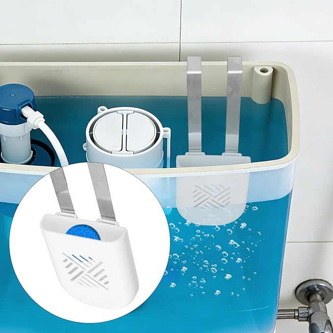 1pcs Toilet Tank Holder, White Hanging Caddy Bracket with Double Hook & Multi-Hole Design Fits Most Standard Toilet Bowl Tanks Easy Installation Supplies Accessories