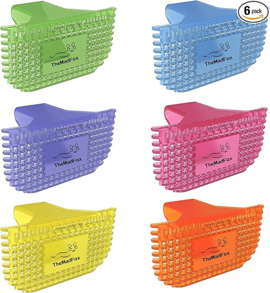 6 Pack Toilet Bowl Freshener Clip, Eco Bowl Clip Air Freshener for Bathroom, Odor Eliminator with Natural Fragrance Oils, Long Lasting Up to 30 Days, Discreet Secure Clip for Toilet Rim