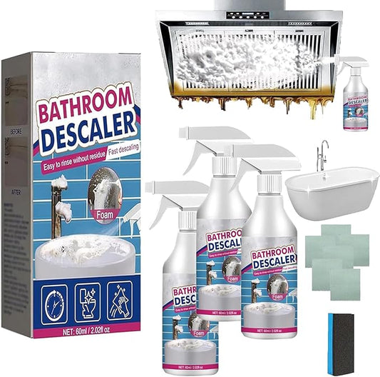 Bathroom Descaler Foam Cleaner Spray, Stubborn Stains Cleaner, All-Purpose Bathroom Descaler Foam Spray, For Bathtub, Toilet, Glass, Faucet
