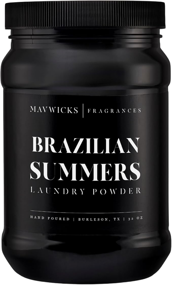 Mavwicks - Luxury Laundry Detergent Powder (Brazilian Summers) 32 Oz – Concentrated for Tough Stains and Odors, For All Washing machine types – Gentle on Fabrics