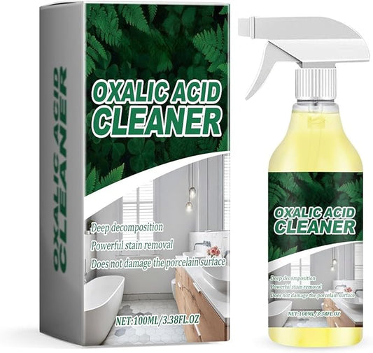 Oxalic Acid Cleaner Spray Powerful Acidic Stain Remover Multipurpose Deep Cleaning Solution for Toilet Bowl, Bathtub and Porcelain Surfaces