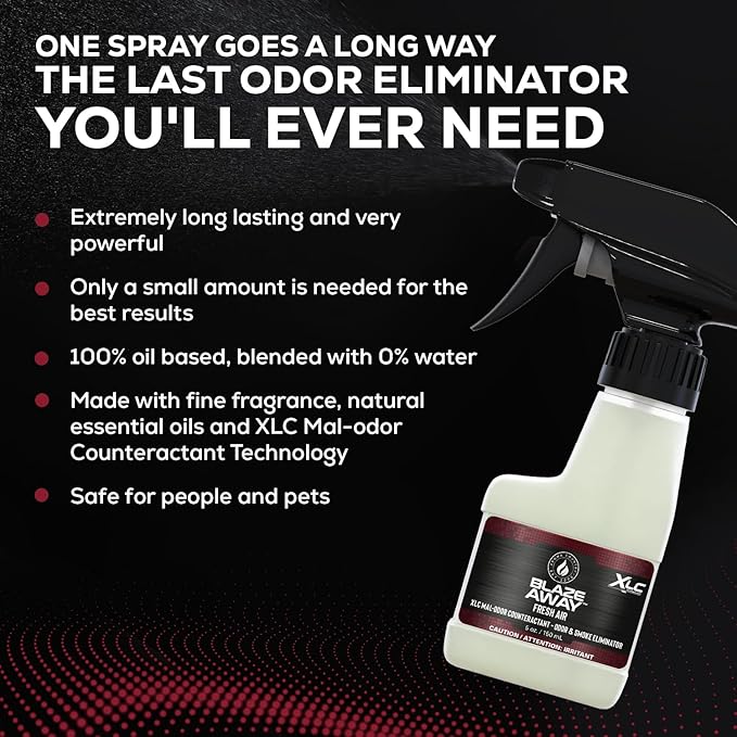 Blaze Away Commercial Air Freshener & Odor Eliminator for Strong Odor - Industrial-Grade Room Spray & Room Deodorizer for Home, Car, Smoke & Pet Odors - Long-Lasting Odor Absorber, Room Fresheners