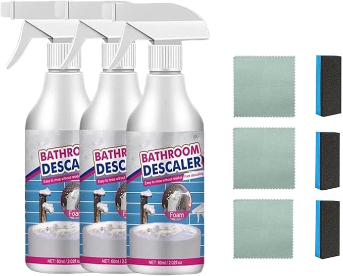Bubble Cleaner Foam - Upgrade Bathroom Descaler Foam Cleaner, Bath-Room Glass Descaler To Tile Faucet Remover Tub Cleaner 60ml (3)