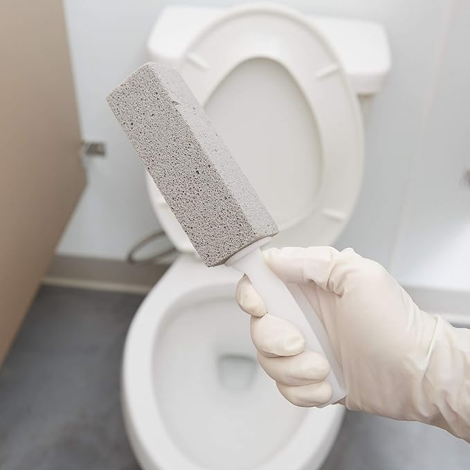 PUMIE Toilet & Tile Pumice Cleaner, Pumice Stick with Handle, Multi-Function Toilet Bowl Ring Remover By US Pumice, Bath-8, Pack of 1