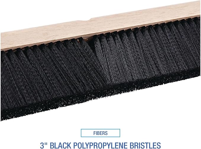 Boardwalk Floor Brush Head, 3" Black Polypropylene Bristles, 36" Brush