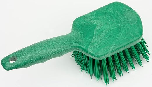 SPARTA 40541EC09 Plastic Scrub Brush, Utility Brush, Kitchen Brush With Hanging Hole For Cleaning, 8 Inches, Green - (Pack of 1)