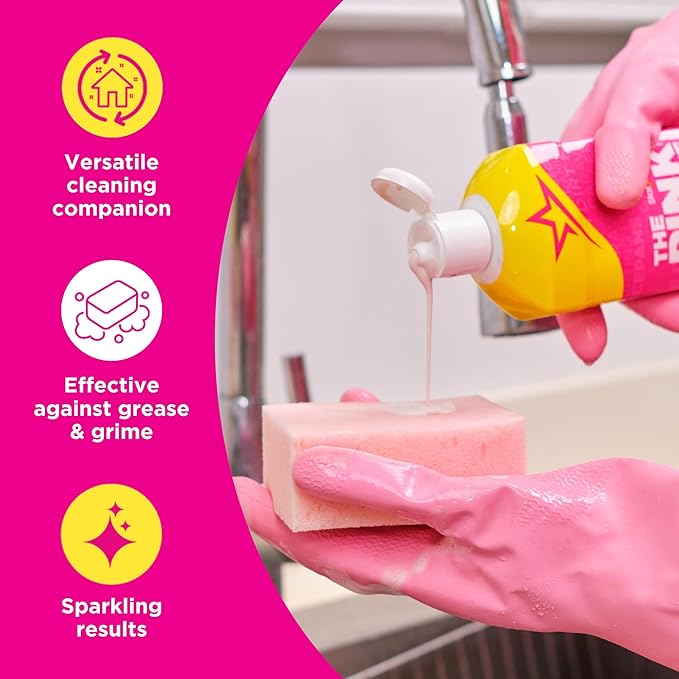 Stardrops The Pink Stuff Miracle Cream Cleaner for Stainless Steel & Multi-Purpose Surfaces – Removes Grease, Grime, Limescale & Soap Scum – Tough on Stains, Gentle on Surfaces – 500ml