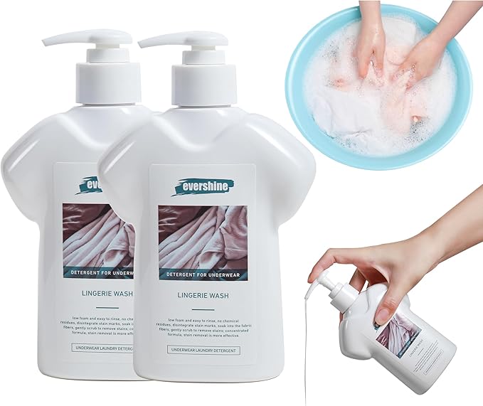 Lingerie Detergent - Double Concentrated, Lady Scented, Delicate Underwear Cleaning Liquid - 10.14 Fl Oz (2, Orange&Lily)