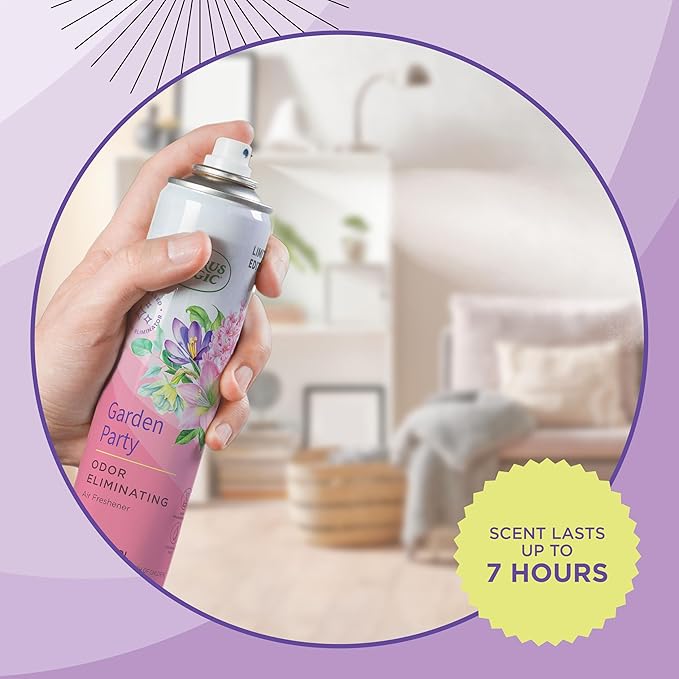 Citrus Magic Limited Edition Odor Eliminating Air Freshener Spray, Garden Party, 3-Ounce, Pack of 3