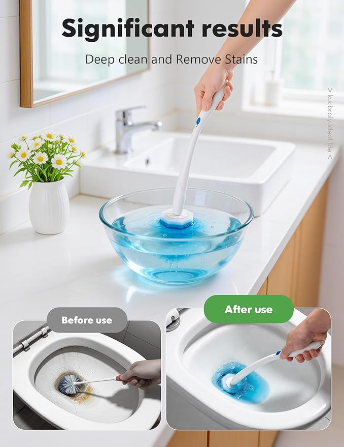 50 Count Toilet Wand Refills for Clorox, Disposable Toilet Brush Refills Compatible with Clorox Wand for Bathroom Cleaning