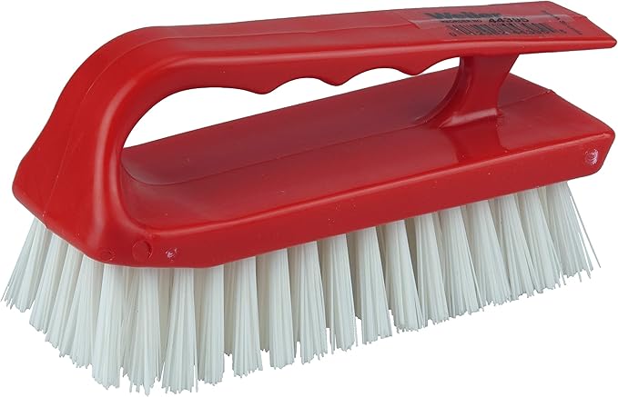Weiler 44395 6" Block Size, Iron Style Plastic Block, White Polypropylene Fill, Hand Scrub Brush