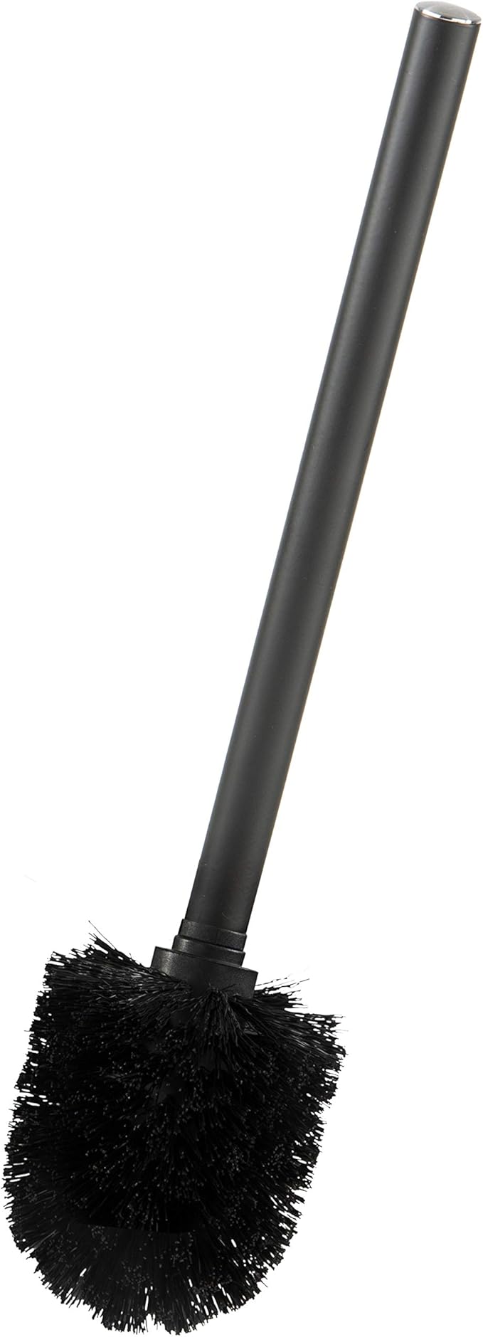Bath Bliss Toilet Brush and Holder | Self Closing Lid | 360 Degree Brush Head | Bathroom Cleaning | Compact Size | Storage and Organization | Carbon