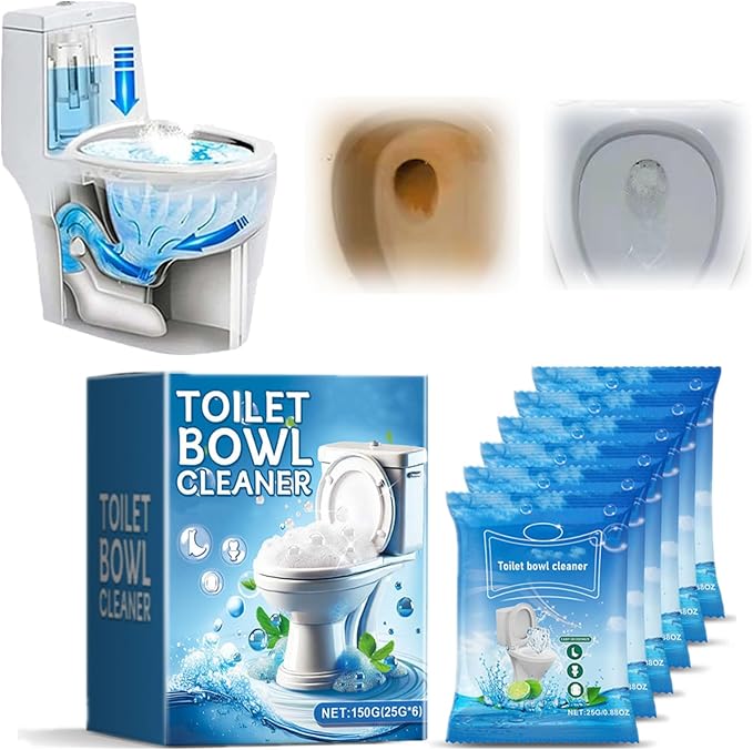 Splash Toilet Cleaner, Self Activating Miracle Powder for Toilet Bowl Cleaning, Powerful Instant Toilet Bowl Cleaner for Toilet Bowl Squatting Pans (1, 1 box)