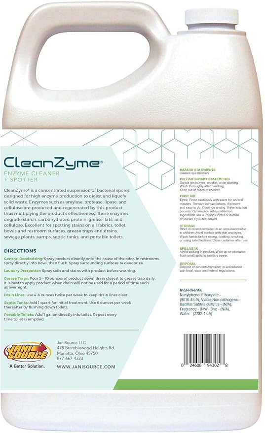 Cleanzyme Enzyme Cleaner, Pet Odor & Urine Remover - 1 Gallon