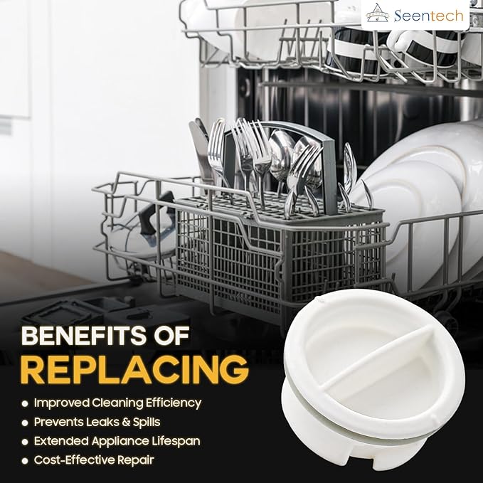 Seentech 154388801 Dishwasher Rinse Aid Cap – Compatible with Frigi-daire, Kenmore, Crosley Replaces AP2109579, 890363, 154388802