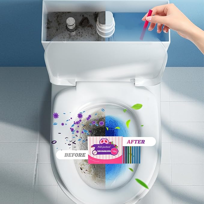 Baysea Multi-Functional Toilet Cleaning Sticks-Drop in Tank Cleaner & Freshener with Long-Lasting Freshness for Toilet Bowl