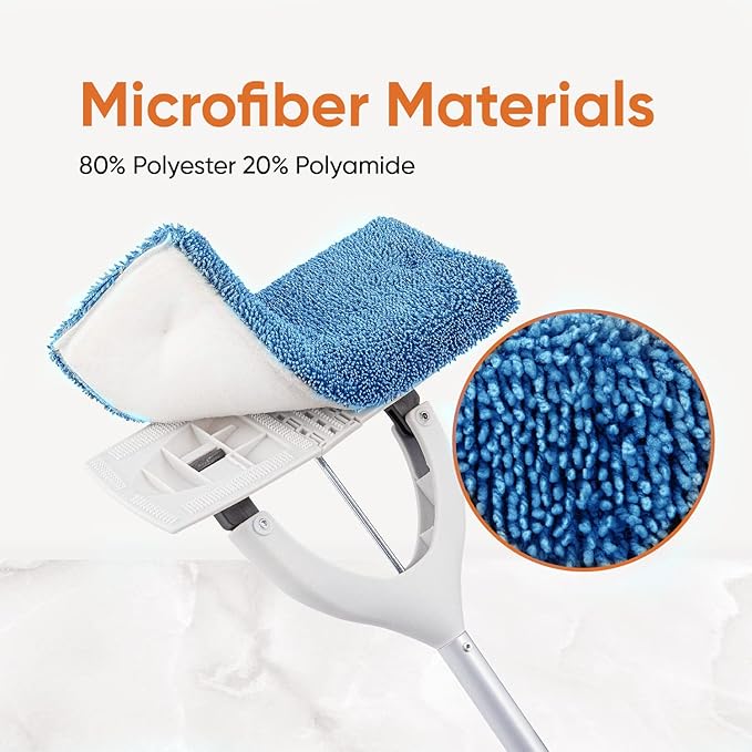 Superio Microfiber Mop Head Replacement for Self-Wring Miracle Microfiber Cleaning Pad Refill (1 Pack)
