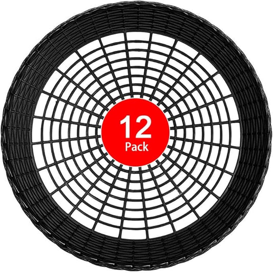 EBIGIC Paper Plate Holders, 8/12/24 Packs 9/10 Inch paper plate holders reusable Black Plastic Heavy Duty supports for Picnic Party Dinner