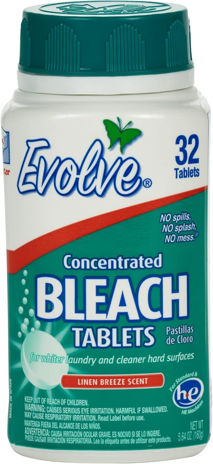 Evolve Concentrated Bleach Tablet 32 ct Linen Breeze (1 pack)