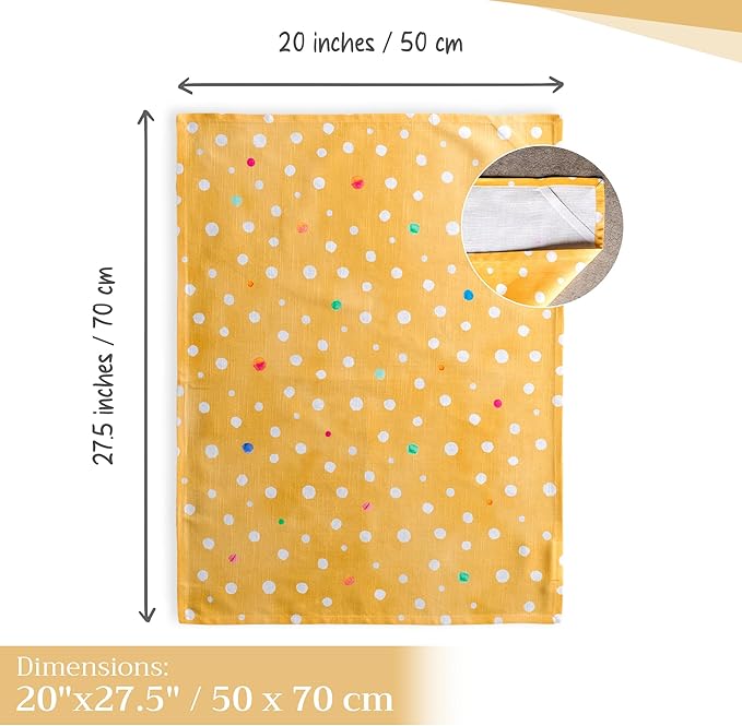 Maison d' Hermine Kitchen Towels Set of 3 100% Cotton 27.50" x 20" Reusable Cloth Dish Towels Absorbent with Hanging Loop for Kitchen Farmhouse Hotel Spring Summer - Happy Florals - Sweety