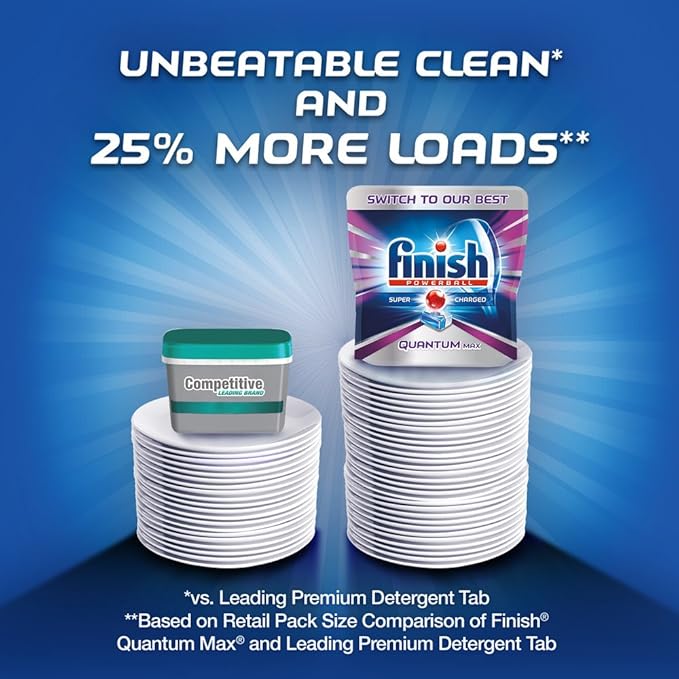 Finish Quantum 25ct + Finish Jet-Dry Rinse-Aid 8.45oz