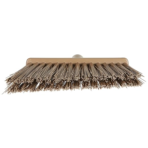 Vikan 291466 Broom, Angle Cut, 11.4" Extra Stiff, Brown