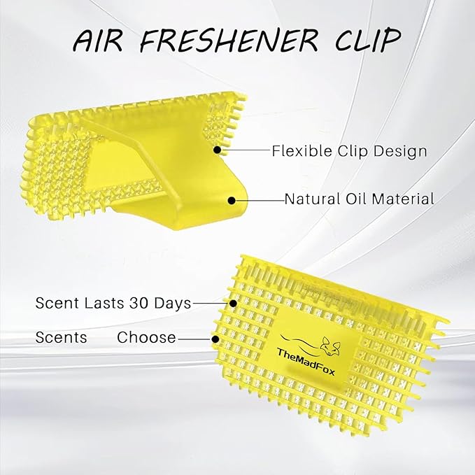 12 Pack Toilet Bowl Freshener Clip, Eco Bowl Clip Air Freshener for Bathroom, Odor Eliminator with Natural Lemon Fragrance Oils, Long Lasting Up to 30 Days, Discreet Clip for Toilet Rim