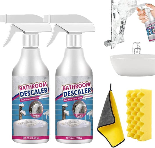 Bathroom Descaler Stubborn Stains Cleaner, Bathroom Descaler Cleaner, Bathroom Descaler Foam Cleaner, Jue Fish Bathroom Descaler, All Purpose Rinse Cleaning Foam for Bathroom (2Pcs)