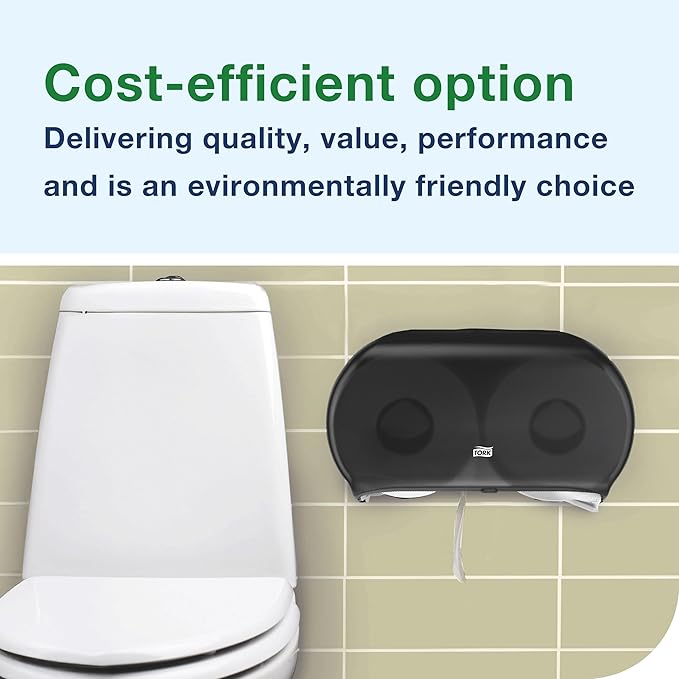 Tork Jumbo Toilet Paper Roll White T22, Universal, 2 ply, 8x1000', 221008