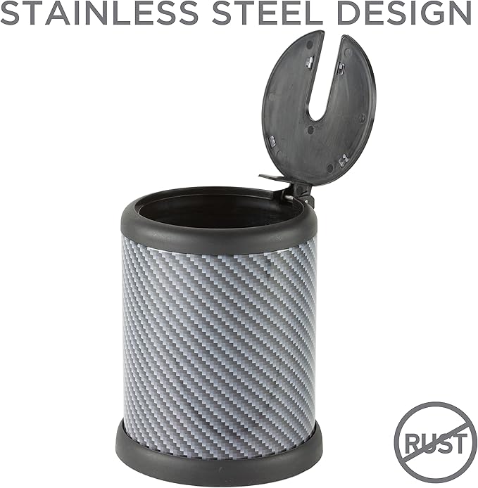 Bath Bliss Toilet Brush and Holder | Self Closing Lid | 360 Degree Brush Head | Bathroom Cleaning | Compact Size | Storage and Organization | Carbon