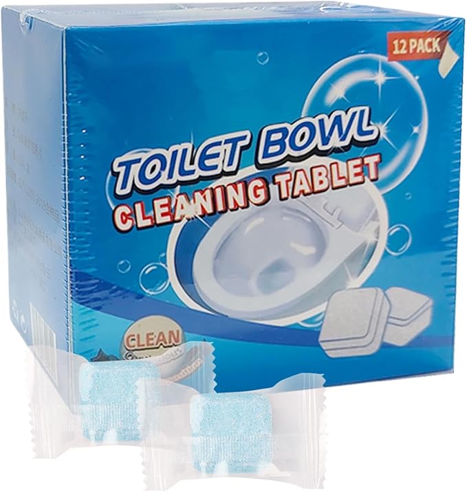 Toilet Bowl Cleaner Tablets, Toilet Tank Cleaning Formulas, Fresh Scent with Continuous Deep Cleaning System, Lightweight Hard Water and Limescale Treatmentz for Bathroom Use