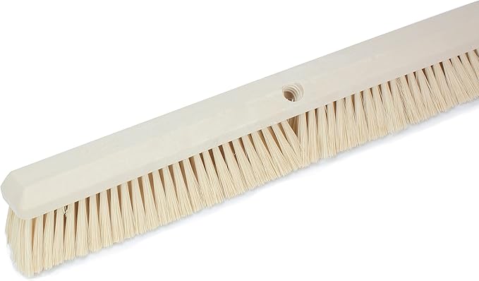 SPARTA 41891EC25 Omni Sweep Plastic Push Broom Head, Heavy Duty, Industrial Broom With Color Code System For Outdoor, Indoor, Garage, Concrete, Patio, Kitchen, Bathroom, 24 Inches, Tan