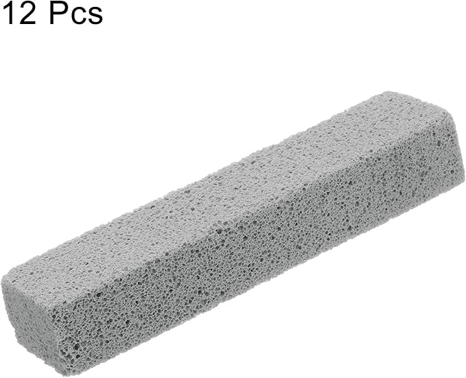 HARFINGTON 12pcs Natural Pumice Stone, Toilet Bowl Cleaner Pumice Stone for Hard Water Marks Cleaning on Toilets, Grills, Tiles, Grout, Sinks, Bathtubs, Pools, Gray