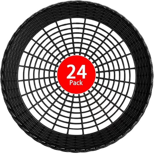 EBIGIC Paper Plate Holders, 8/12/24 Packs 9/10 Inch paper plate holders reusable Black Plastic Heavy Duty supports for Picnic Party Dinner