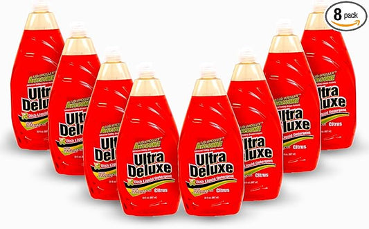 La's Totally Awesome Dish Soap Liquid – Citrus Scent (30 fl oz, Pack of 8) – Grease-Fighting Dishwashing Liquid from Awesome Cleaner Brand