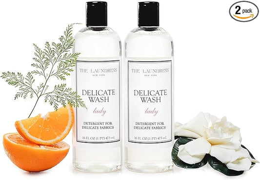 The Laundress Delicate Wash, Double Concentrated, Lady Scent, Detergent Delicate, Lingerie & Silk Detergent, Lingerie Wash, 16 Fl Oz (Pack of 2)