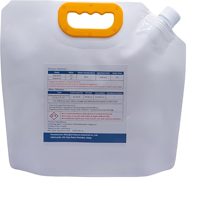 20X Concentrated Laundry Detergent Refill for Home Use, Makes 2.6 Gallons (300 Loads) – Powerful Stain Removal, HE Compatible, Great Value for Families