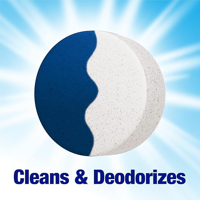 Bowl Fresh Blue plus Bleach Automatic Toilet Bowl Cleaner Tablets, Toilet Freshener Tablets with Borax and Bleach, 2 Count (Pack of 5)