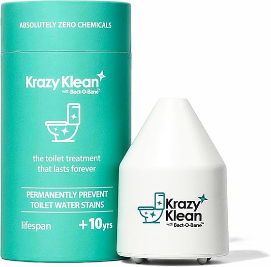Krazy Klean Automatic Toilet Tank Cleaner - Continuous Flush Cleaning System - Helps Reduce Buildup & Stains - Easy Install, No Daily Scrubbing - 1 Count