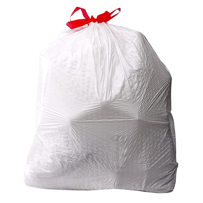 Amazon Basics Flextra Strength Tall Kitchen Drawstring Trash Bags, Fresh Scent, Tear Resistant, 13 Gallon, 90 Count