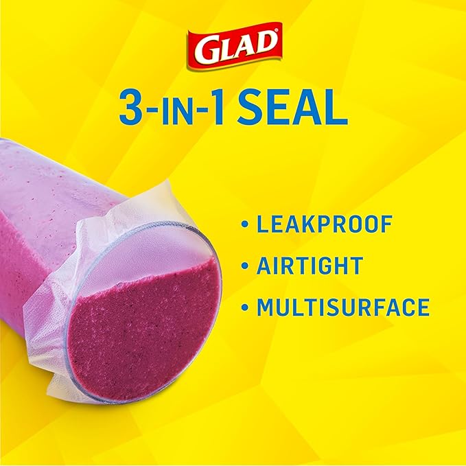 Glad Press'N Seal Food Plastic Wrap,70 Square Foot Roll (Package May Vary),(Pack of 12)