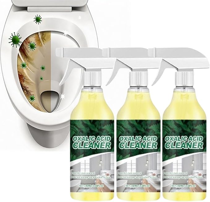 Oxalic Acid Cleaner Spray for Bathroom, Multi Surface Care for Toilet Tile Porcelain Grout Bathtub Sink, Daily Cleaning Liquid with Precision Spray Nozzle 100ml