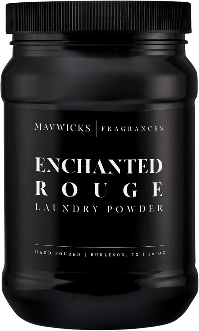 Mavwicks - Luxury Laundry Detergent Powder (Enchanted Rouge) 32 Oz – Concentrated for Tough Stains and Odors, For All Washing machine types – Gentle on Fabrics